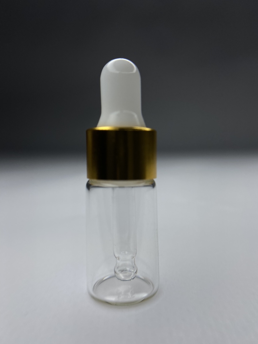 Стеклянный флакон с пипеткой 3 мл (10шт) Gold