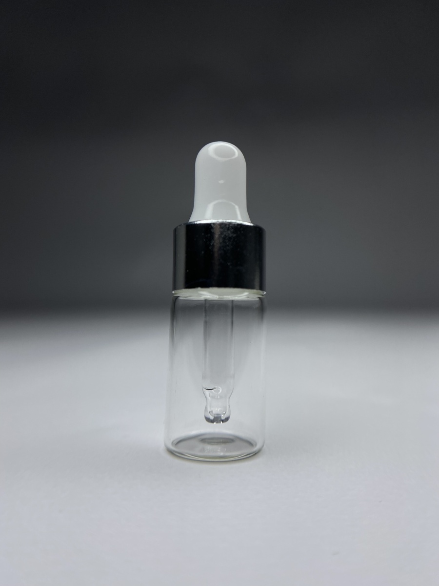 Стеклянный флакон с пипеткой 3 мл (10шт) Silver