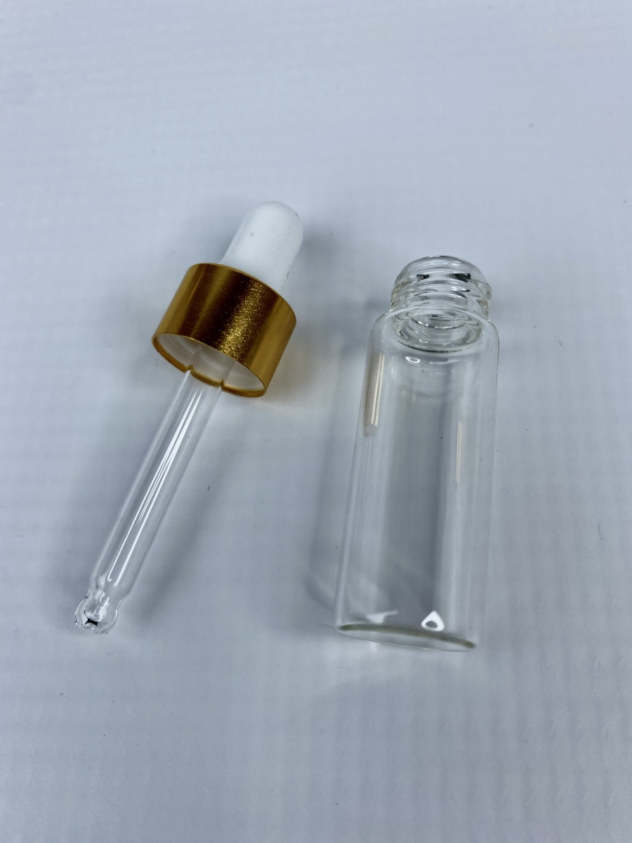 Стеклянный флакон с пипеткой 5 мл (10шт) Gold,3