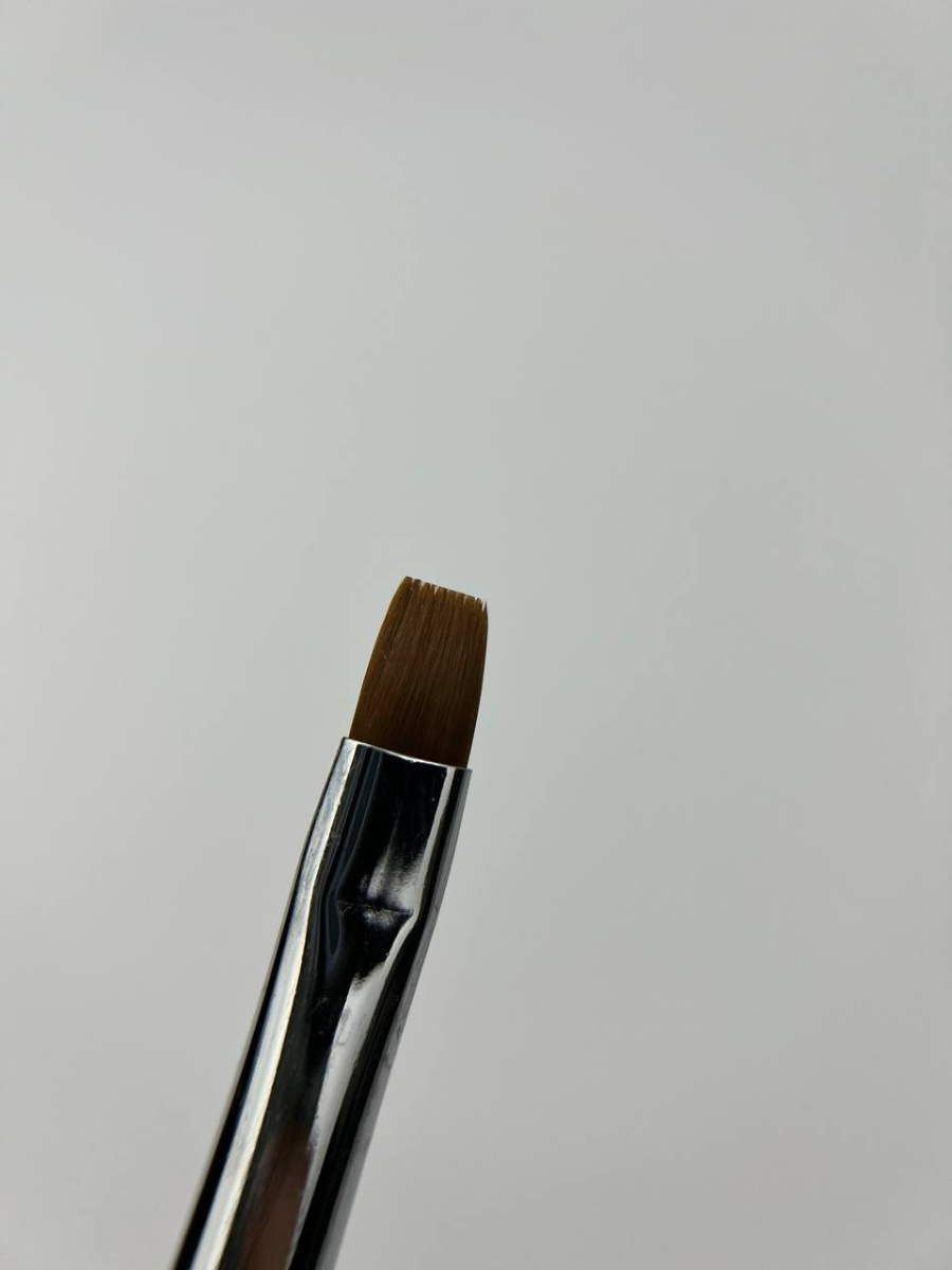 Кисть для геля Прямая №6 (черная в тубе) 2