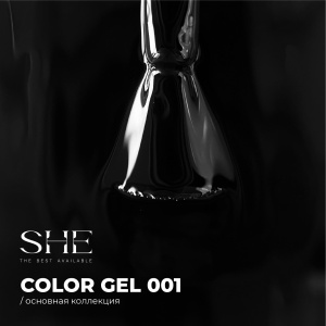 SHE Гель-лак №01 Черный 10мл