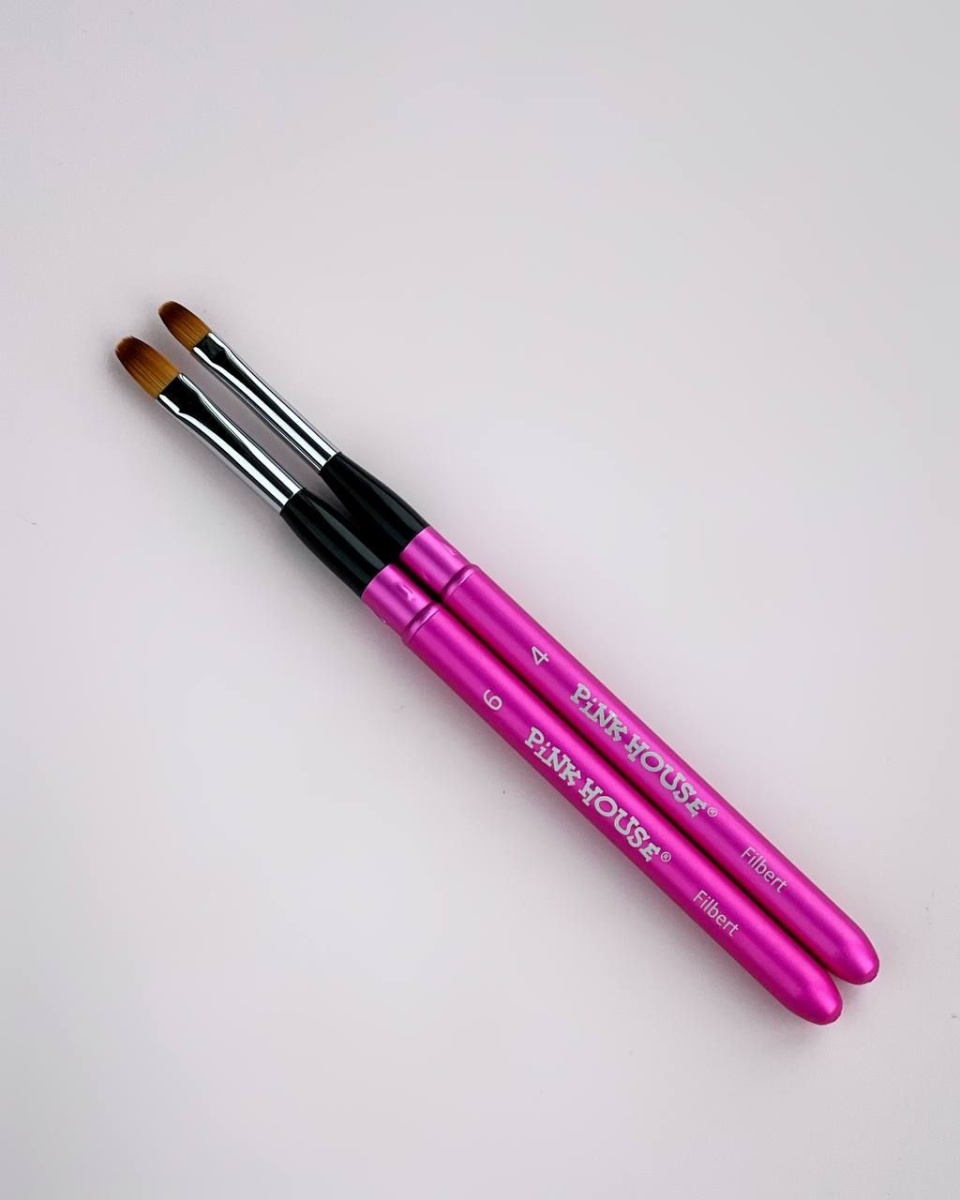 Pink house Кисть filbert pink Овал №4