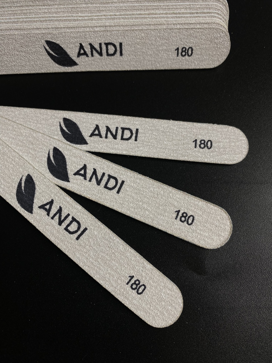 ANDI PREMIUM Файлы к основе 18-130, 180 гритт (серый) 50 шт,уп,1