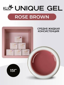 KLIO UNIQUE Gel Rose brown 15g,1