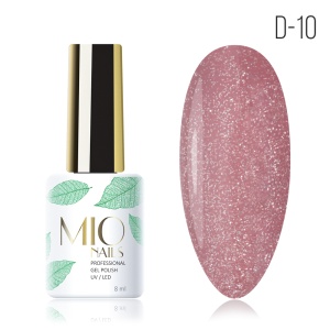 MIO NAILS Гель-лак D-10 Мерцающий кварц 8 мл